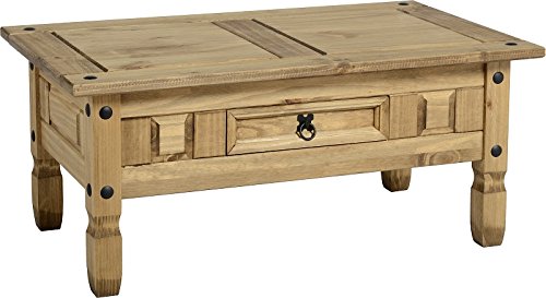 P&N Homewares Corona Coffee Table Rustic Mexican Pine Coffee Table