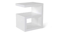Zuri Furniture Jayden High Gloss Modern Side Table