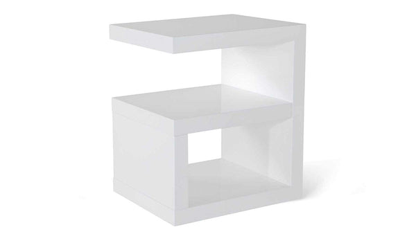 Zuri Furniture Jayden High Gloss Modern Side Table