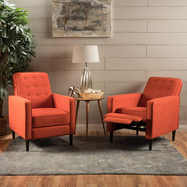 Marston Mid Century Modern Fabric Recliner
